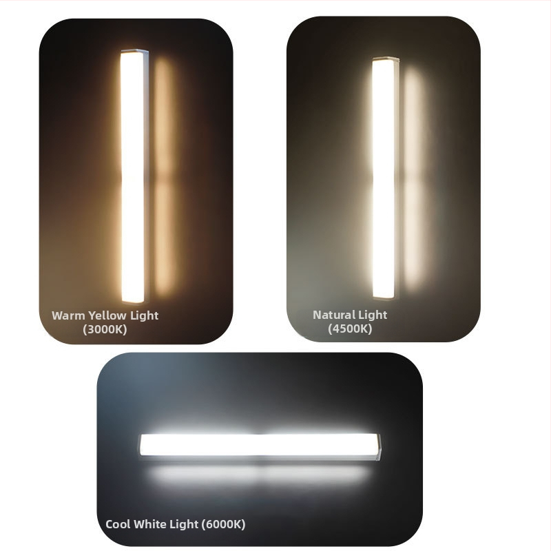 Prilagodljiva pametna lampica sa senzorom pokreta za garderobu, USB napajanje, aluminijska LED traka, noćna lampica s mogućnošću podešavanja jačine svjetla