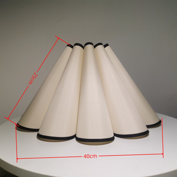 Tekstilni abažur za stolnu i podnu lampu, oblik latica cvijeta, bež boje