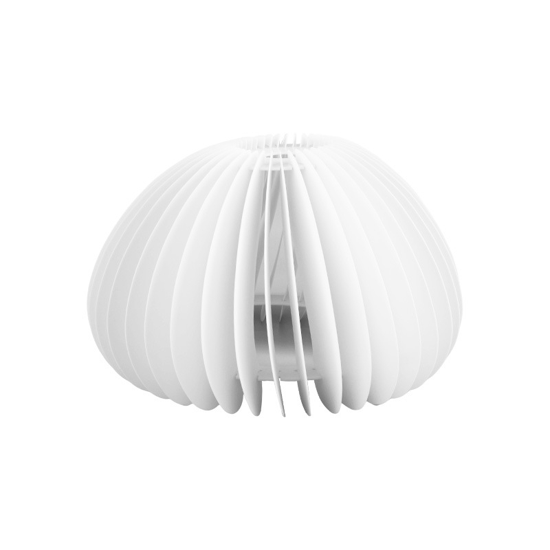 PP tikvasto sjenilo lampe, bijelo, za lustere ili stojeću lampu, retro dizajn