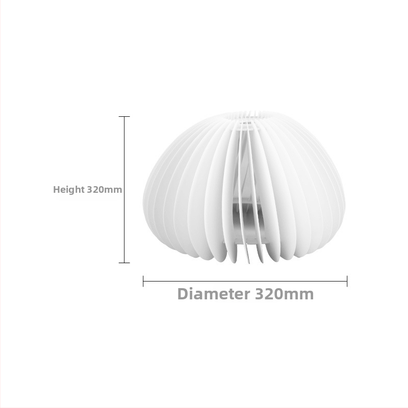 PP tikvasto sjenilo lampe, bijelo, za lustere ili stojeću lampu, retro dizajn