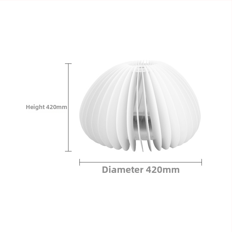 PP tikvasto sjenilo lampe, bijelo, za lustere ili stojeću lampu, retro dizajn