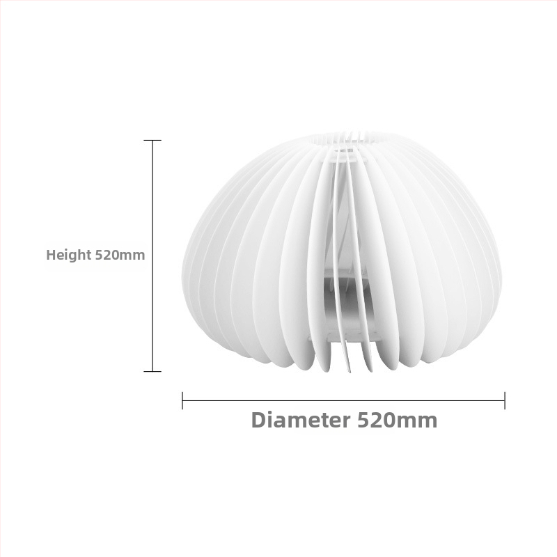 PP tikvasto sjenilo lampe, bijelo, za lustere ili stojeću lampu, retro dizajn