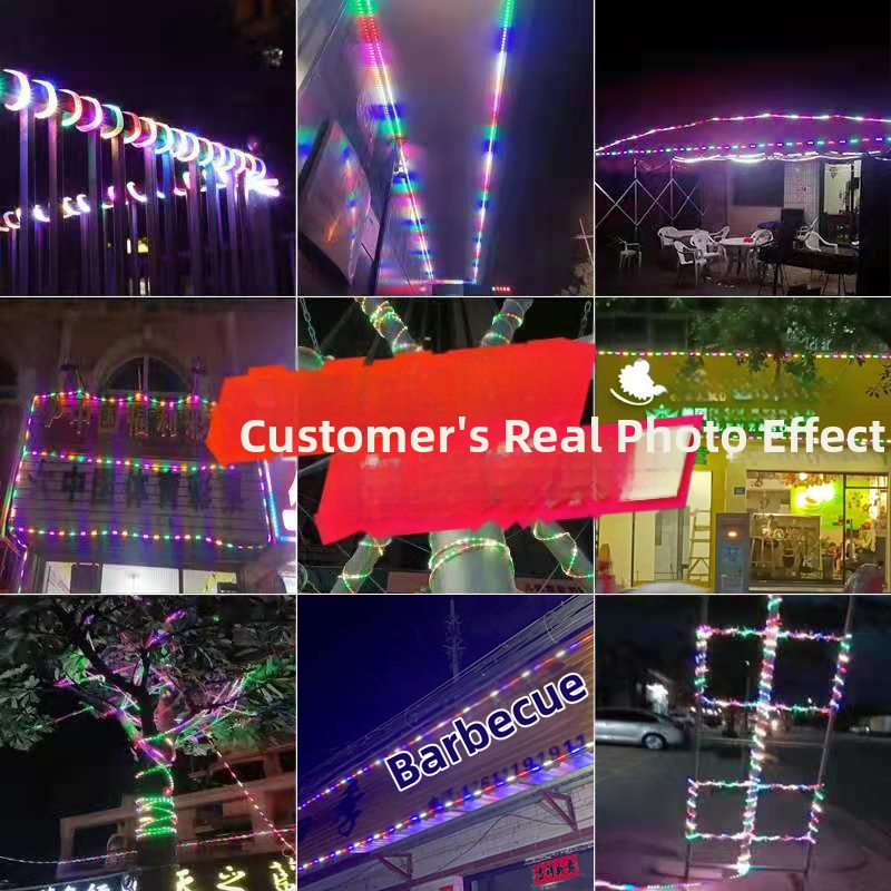 LED reklamna traka s promjenjivim bojama, vanjska vodootporna neonska reklama, 220V