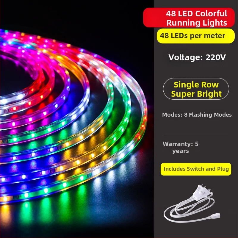 LED reklamna traka s promjenjivim bojama, vanjska vodootporna neonska reklama, 220V