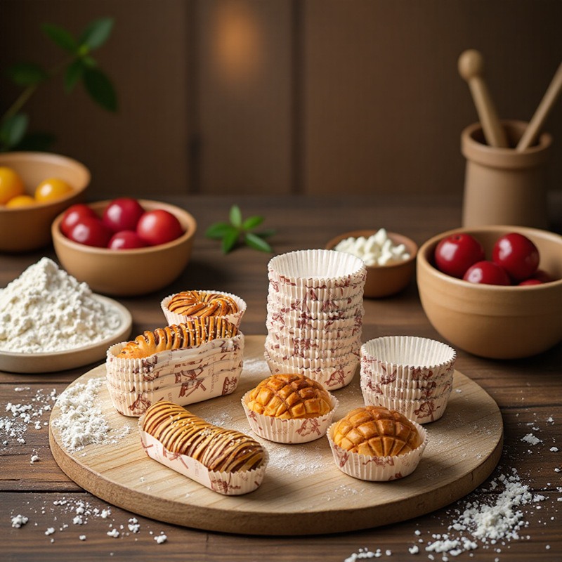 PE premazani pec papir šalice, pravokutnog brodskog oblika, otporne na ulje, papirnata posuda za kolače od papira za pineapple bun, hot dog i kobasice bun