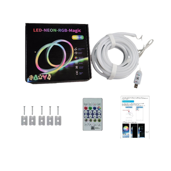 5V neonska LED traka set – vanjska vodootporna, mekano svjetlo za zaštitu očiju, upravljanje glazbom, duljina 5 m
