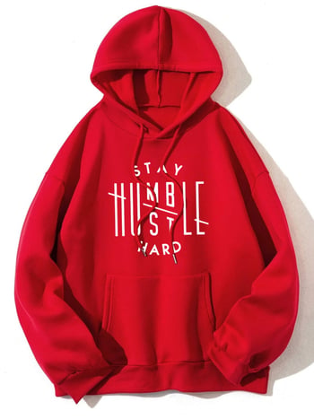 Ženski flis hoodie s kapuljom, jednobojna boja, natpis slovima, džep kengura i vezice