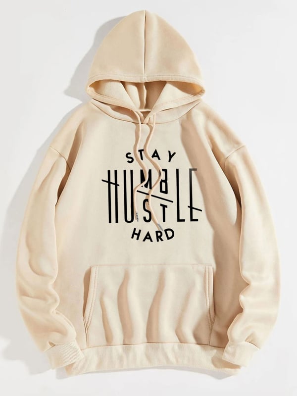 Ženski flis hoodie s kapuljom, jednobojna boja, natpis slovima, džep kengura i vezice