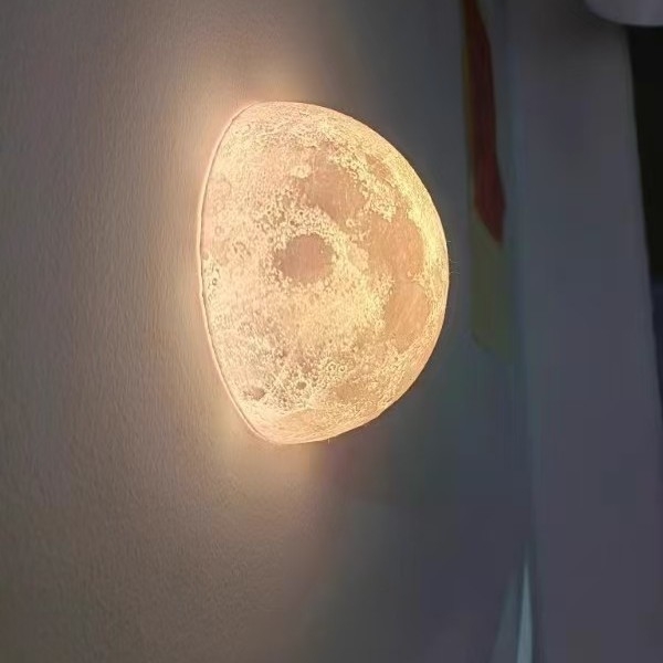 Zidna lampa u obliku polumjeseca, moderni minimalistički dizajn za dnevni boravak, hodnik, balkon i spavaću sobu, 3D ispisana zidna svjetiljka