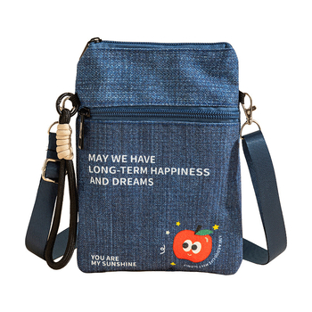 Crossbody denim organizator dokumenata za putovanja – putovnica, karte, osobna iskaznica, kartice i telefon
