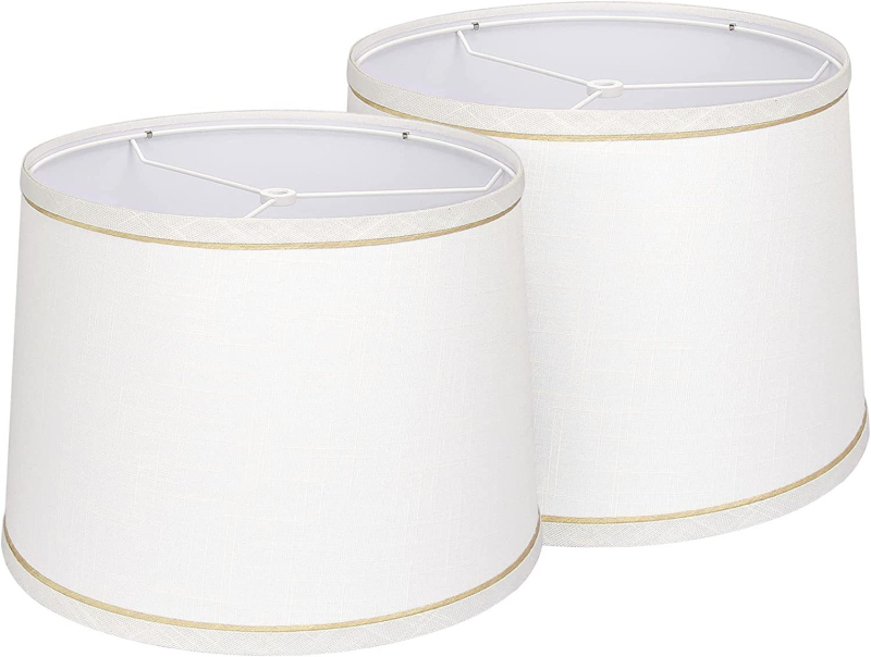 Dva sklopiva tekstilna abažura u američkom stilu za stolnu i podnu lampu