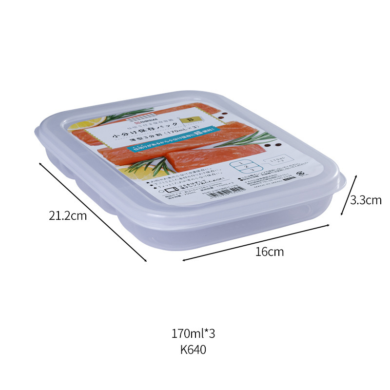 SANADA cutie de depozitare pentru frigider cu compartimente divizate pentru menținerea prospețimii și depozitarea condimentelor, material alimentar, potrivită pentru congelator