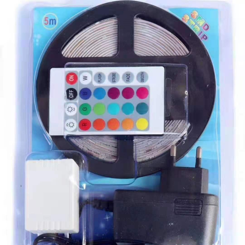 RGB LED trakica, 60 LED, 12V, promjenjivi RGB, regulacija jačine, vodootporna, pozadinsko osvjetljenje televizora, blister pakiranje