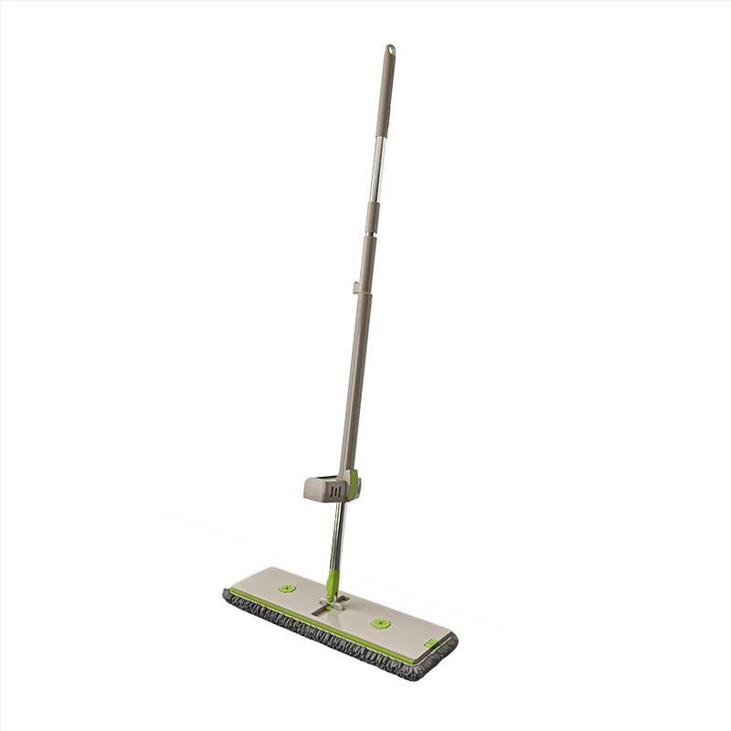 Chenille ravni mop s prašinu za dom i hotel, veliko čišćenje površina, suho i mokro, teleskopska duljina 120-140 cm, glava 42×11 cm, nehrđajući štap