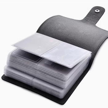 Držač za kartice u korejskom stilu, unisex, višestruki pretinci za kartice, minimalistički dizajn s velikim kapacitetom, 60 pretinaca za kartice, zaštita od demagnetizacije