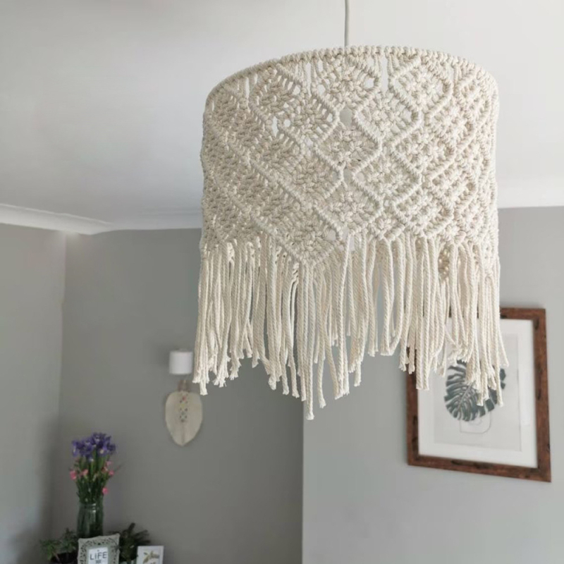 Ručni abažur od pamukovog užeta, skandinavski boemski stil