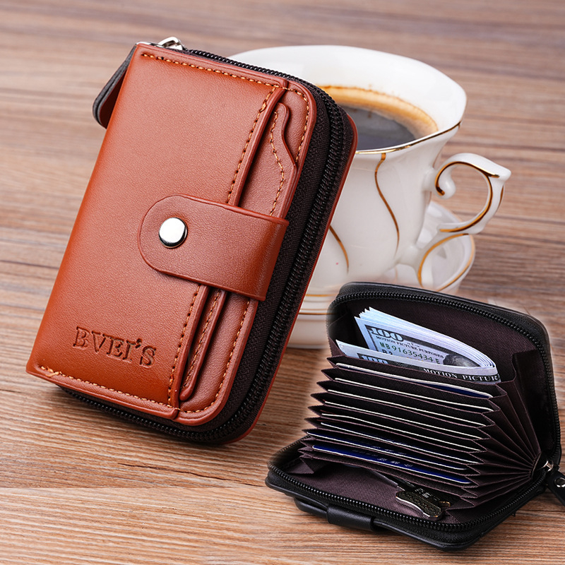 Unisex držač kartica s retro kopčom, velika kapaciteta, više mjesta za kartice, kompaktni novčanik za kovanice