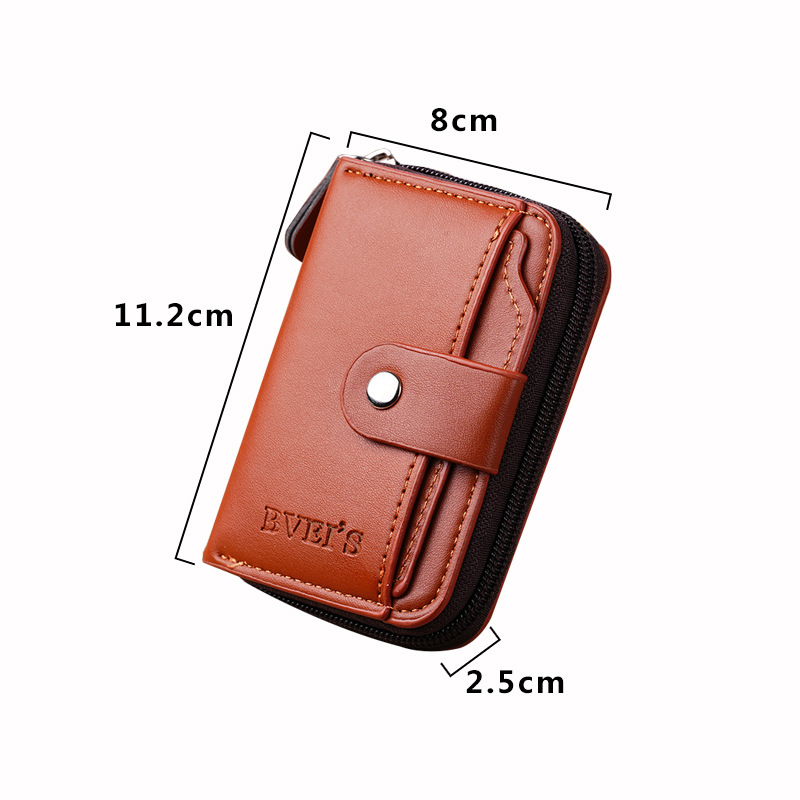 Unisex držač kartica s retro kopčom, velika kapaciteta, više mjesta za kartice, kompaktni novčanik za kovanice