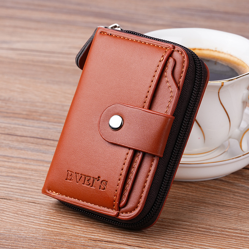 Unisex držač kartica s retro kopčom, velika kapaciteta, više mjesta za kartice, kompaktni novčanik za kovanice