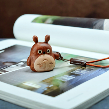 Novi drveni Totoro privjesak, slatka dekoracija za dom i ured, drveno rezbarenje, kreativni dizajn