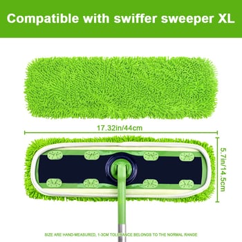 Zamjenska podloga od mikrovlakana za Swiffer Sweeper XL – mokro i suho korištenje, ravna glava mopa
