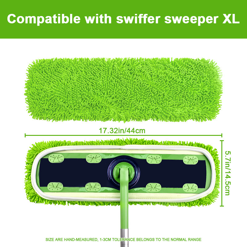 Zamjenska podloga od mikrovlakana za Swiffer Sweeper XL – mokro i suho korištenje, ravna glava mopa