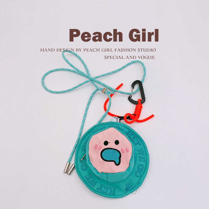 Peach Girl novčanik u obliku šešira sa slovima, privjesak za torbicu, putno skladište HD733A05