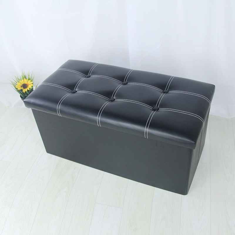 PU kožni minimalistički stolić za pohranu – kvadratna kutija za pohranu i sklopiva stolica za odrasle, E18. Dimenzije: 30x30x30 cm, 38x38x38 cm, 76x38x38 cm