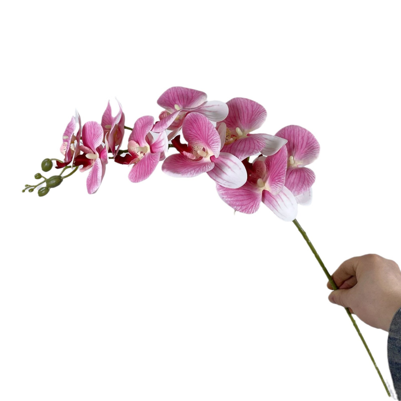 Devetoglava umjetna orhideja Phalaenopsis od satena, za vjenčanja i događanja, kućnu dekoraciju, rekvizite za fotografiju