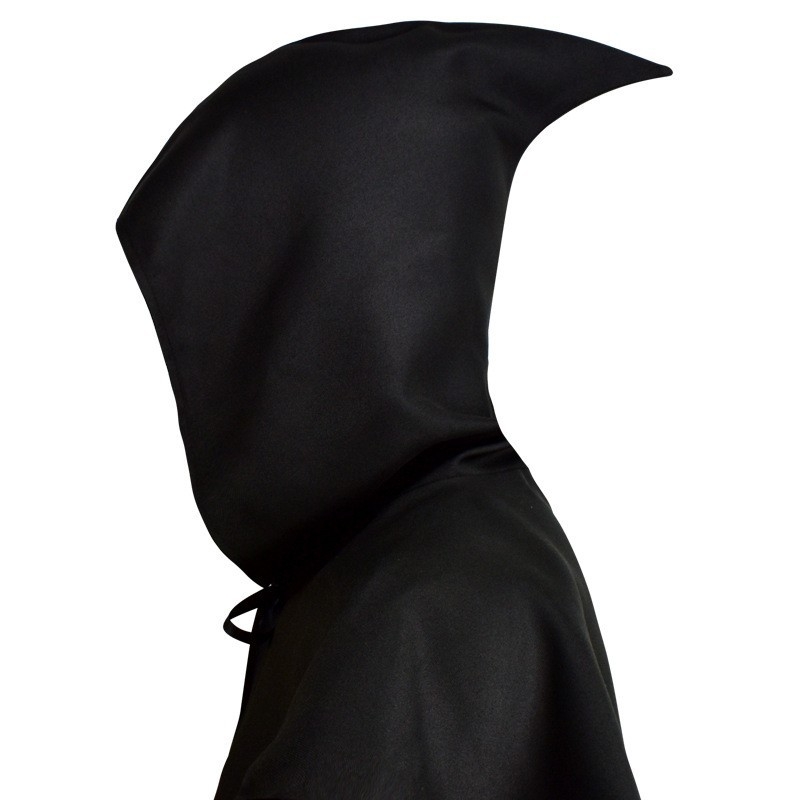 Plašt smrti za Halloween, s kapuljom, srednjovjekovni kratki plašt za cosplay