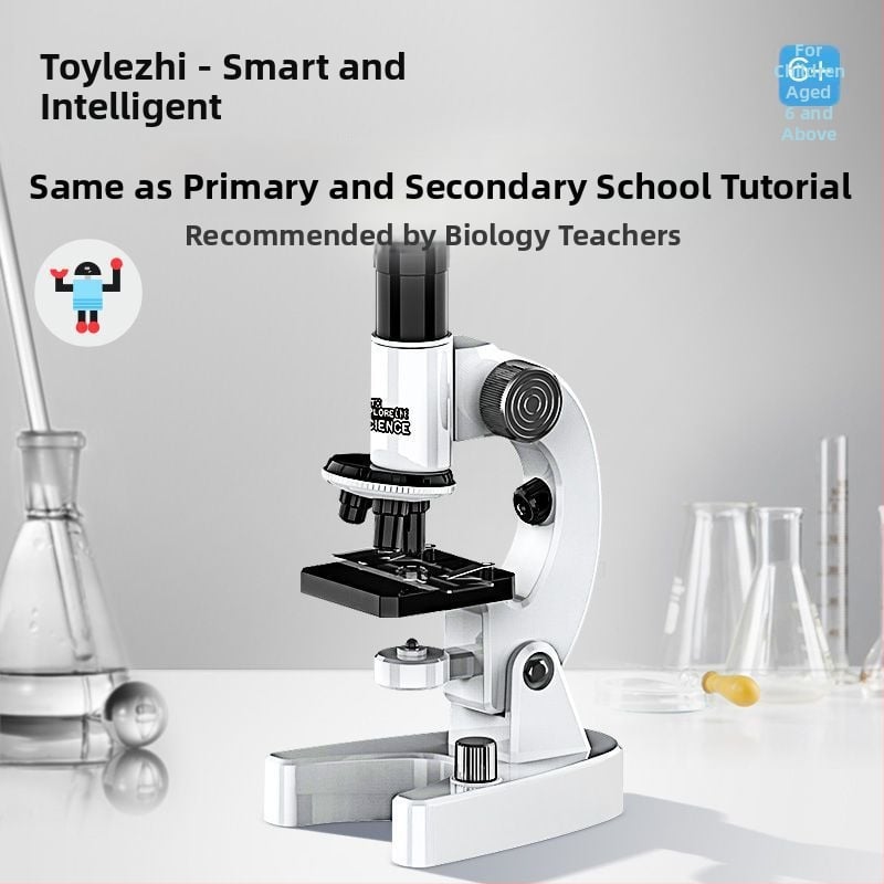 Microscop optic de înaltă definiție pentru copii, kit mini de biologie pentru elevi din învățământ primar și gimnazial