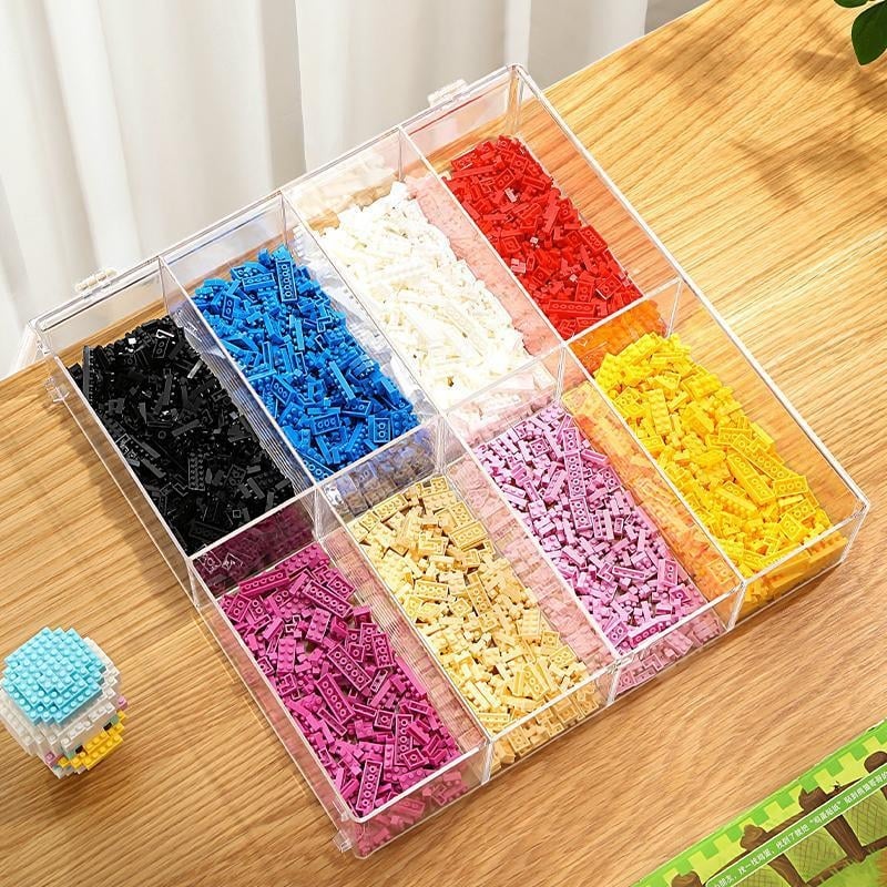 Kutija za pohranu građevnih blokova za djecu, s pregradama za sitne Lego dijelove