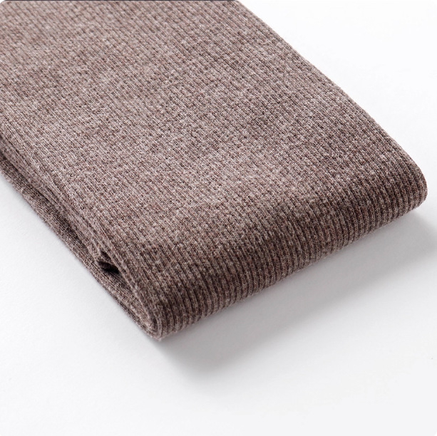 Női szürke függőleges csíkos termikus leggings fleece-béléssel, vastag kötésű, szoros