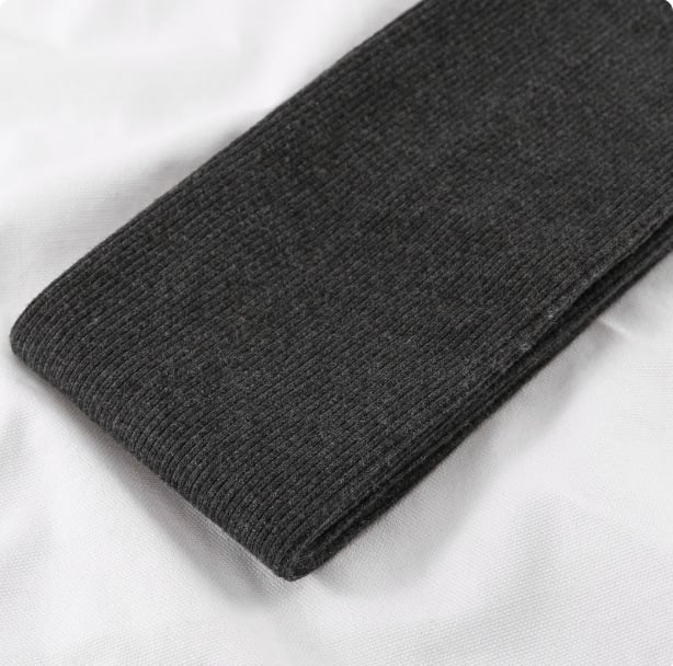 Női szürke függőleges csíkos termikus leggings fleece-béléssel, vastag kötésű, szoros