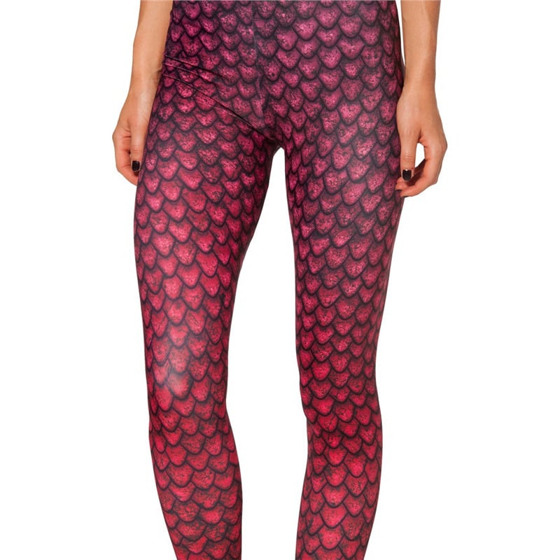 Leggings s digitalnim printom na zmajevim ljuskama, motiv Latrapp Nun