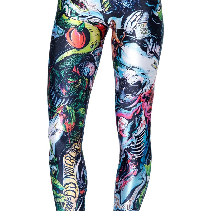 Leggings s digitalnim printom na zmajevim ljuskama, motiv Latrapp Nun
