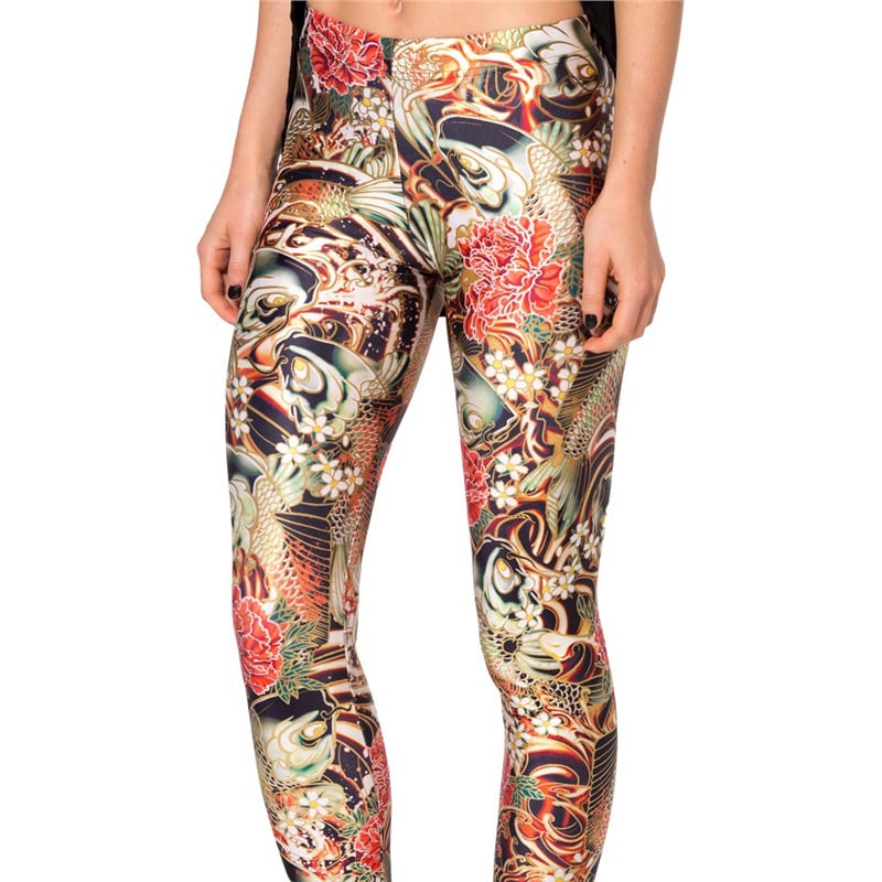 Leggings s digitalnim printom na zmajevim ljuskama, motiv Latrapp Nun