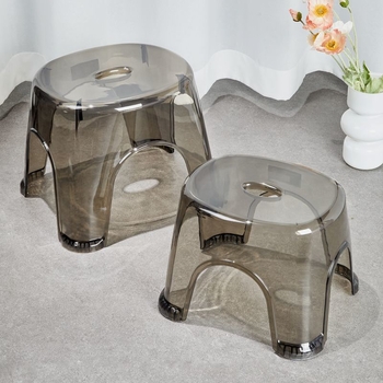 Prozirni akrilni mali tabure za dom, niski tabure za dnevni boravak, okrugli dječji tabure, čvrsti mali stol