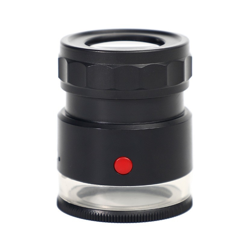 USB punjiva lupa s osvjetljenjem i mjernom trakom, prijenosna 10x lupa, tisk točkica na novčićima i tkaninama