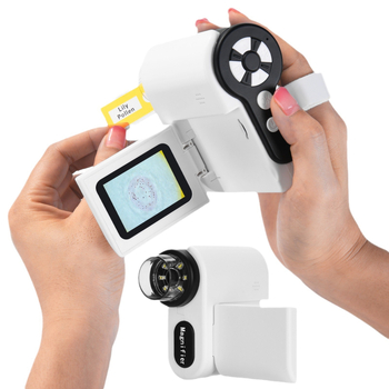 Ръчно държан дигитален микроскоп и телескоп за деца, със снимане и видеозапис, научно-образователна играчка за изследване на открито
