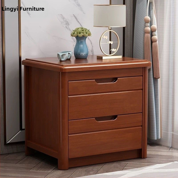 Nočná skrinka z masívneho dreva, moderný čínsky štýl, úzka 40 cm široká skriňa na uloženie do spálne, vyžaduje montáž