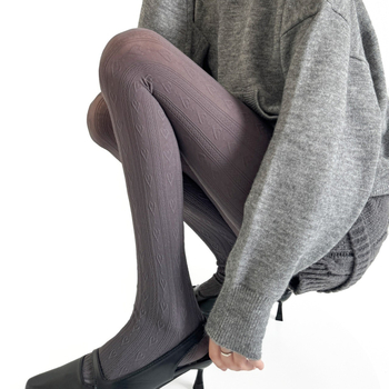 Őszi vékony női leggings függőleges szív mintával, Miu karcsúsító hatás, szürke és koffein színű harisnyanadrág téli szezonra.