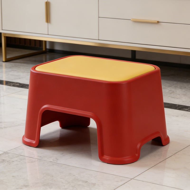 Scaun mic din plastic pentru uz casnic în living, suport pentru picioare pentru copii, stivabil pentru depozitare, antiderapant, solid și durabil
