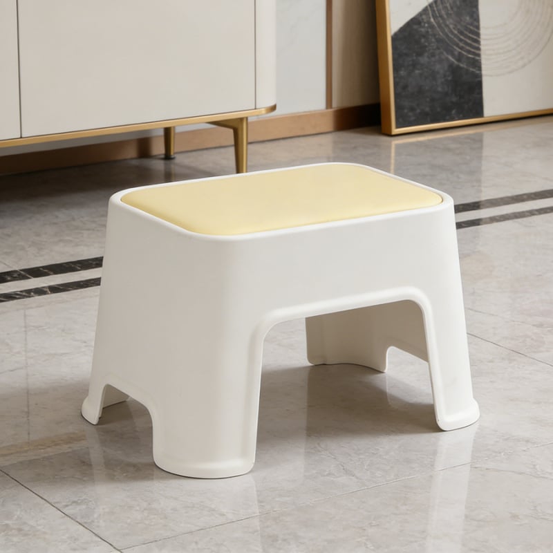 Scaun mic din plastic pentru uz casnic în living, suport pentru picioare pentru copii, stivabil pentru depozitare, antiderapant, solid și durabil