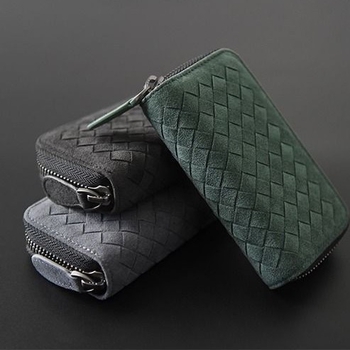 Pletena torbica za ključeve i kartice — unisex, minimalistički stil