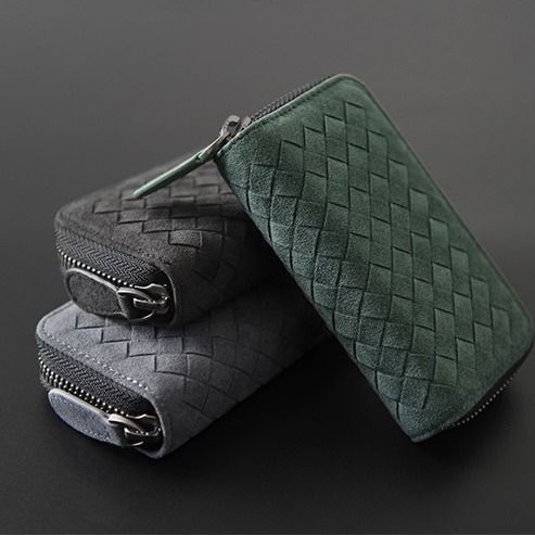 Pletena torbica za ključeve i kartice — unisex, minimalistički stil