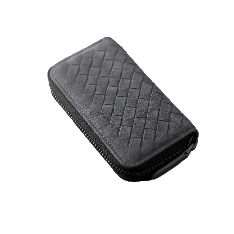 Pletena torbica za ključeve i kartice — unisex, minimalistički stil