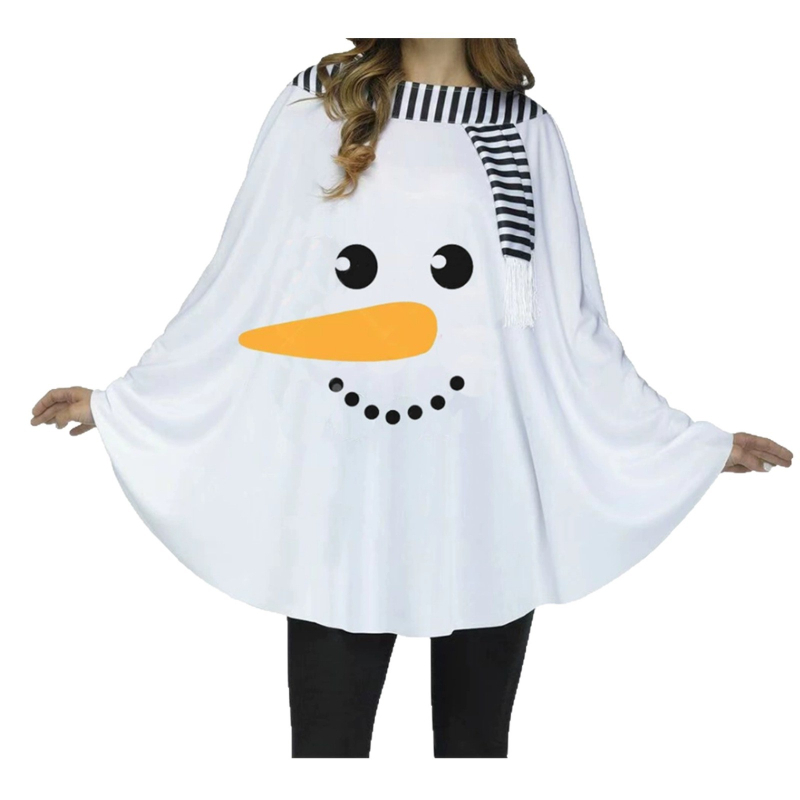 Unisex cosplay plašt za Halloween i Božić sa motivima snježnog čovjeka i klauna