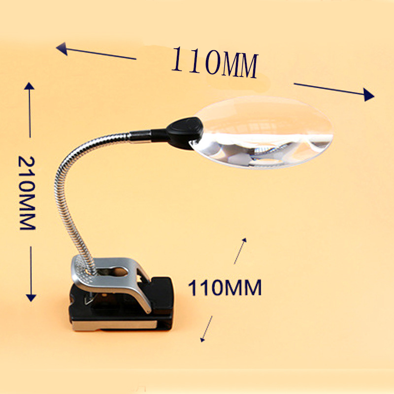 Chuda ST110 clip-on LED povećalo promjera 110 mm, 10× povećanje – kozmetičko ogledalo