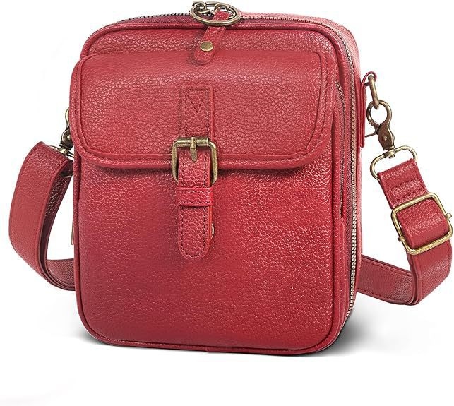 Kožna retro crossbody messenger torba, mala kvadratnog oblika, svakodnevna torba za telefon